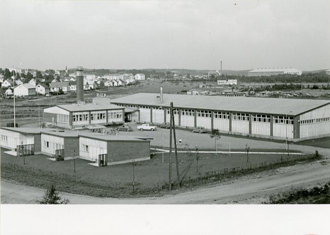 Landscape view of the original Riihimäki bakery buildings at Junttatie 2